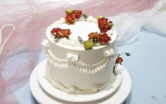 蛋糕教程-复古干花蛋糕超好看的！想学蛋糕，学裱花，学翻糖，就来学习吧！